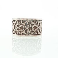 טבעת כסף טהור דגם אתני R-44