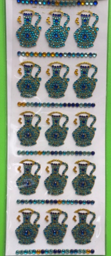 מדבקות אבני קריסטל- כד