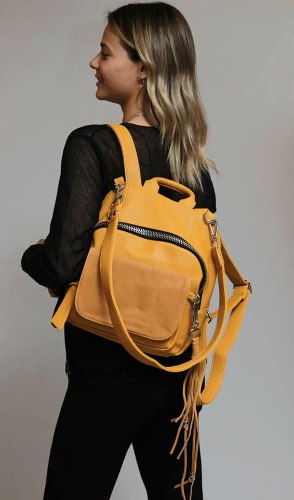 תיק גב וצד ג'ניס חרדל