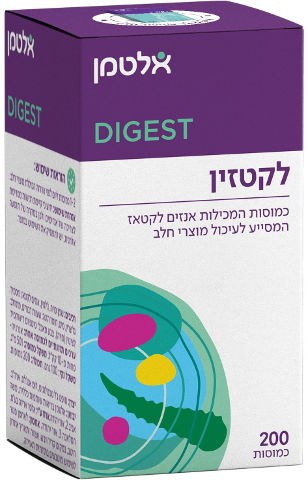 לקטזין אנזים לקטאז המסייע לעיכול מוצרי חלב 200 כמוסות אלטמן
