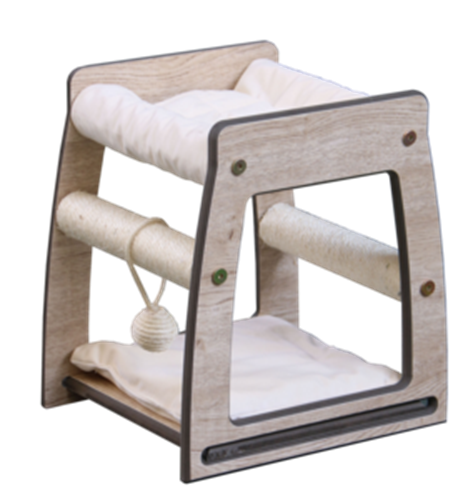 מתקן רביצה וגירוד לחתול בגודל של 35X35X40 ס"מ