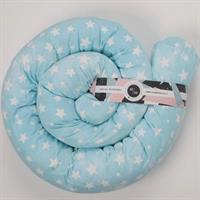 לולי שבלולי אפור בהיר- נחשוש מכותנה אורגנית- 2 מטר- עם חוטים מיועדים לקשירה למיטה