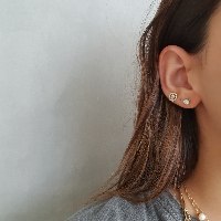 עגילי מעגלי יהלומים 0.36 קראט בזהב 14 קאראט