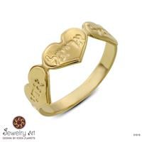 טבעת לבבות טריו