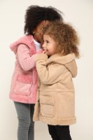 מעיל פליז ארוך הדפס גב