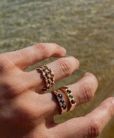 טבעת קלואה זהב 14 קראט ויהלומים לבנים