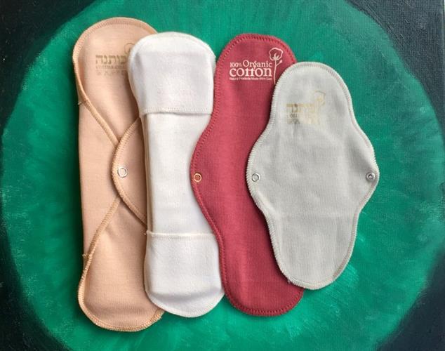 חבילת התנסות-4 תחבושות בארבעה גדלים ורמות ספיגה לשלבים השונים של הווסת