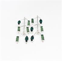 עגילי אודרי כסף