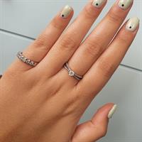 טבעת זהב 14K משובצת יהלומים 0.55CT