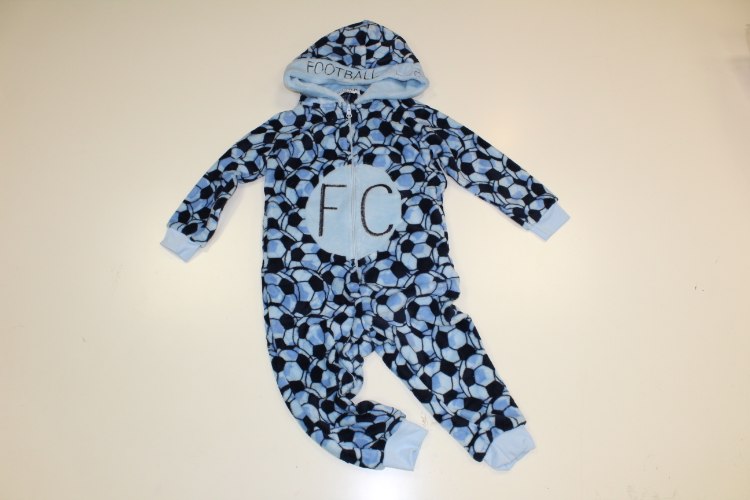 וונזי פליז קטיפה כדורגל תכלת