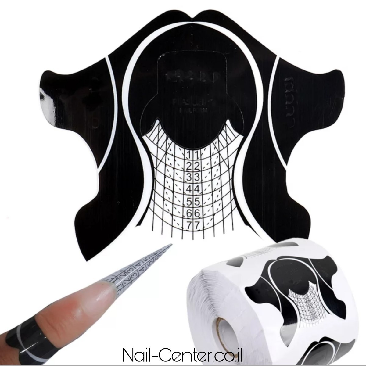 תבניות מדבקה פלסטיק 100 יח'