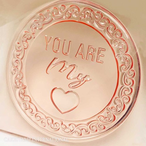 YOU ARE MY LOVE טופר חדש מסגרת עגולה לבחירה| קישוט טופר לעוגה|  חדש מאתי דבש