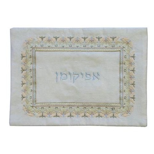 כיסוי אפיקומן רקמה אורינטלי בהיר