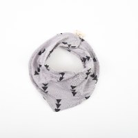 סינר רוק בנדנה - צבע אפור משולשים