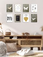 נוצות, חיצים שחור לבן, פרפר, עגור וסירה קיפולי נייר, לב זהב ועוד עם משפטים מעוררי השראה 809