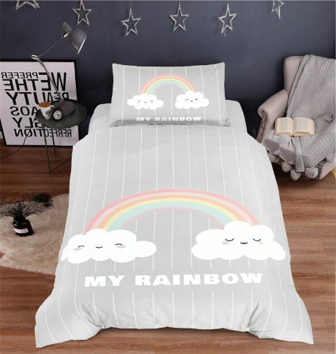 סט מצעים למיטה וחצי 120/200 קשת בענן - 17754