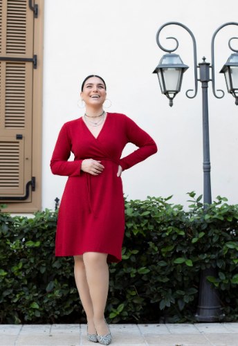 שמלת אלונה פליז חלק