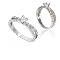 טבעת אירוסין │ טבעת משובצת יהלומים │ טבעת זהב עם יהלומים