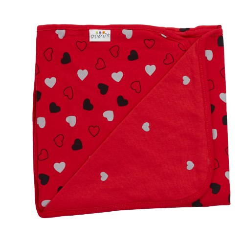 שמיכת לבבות אדום