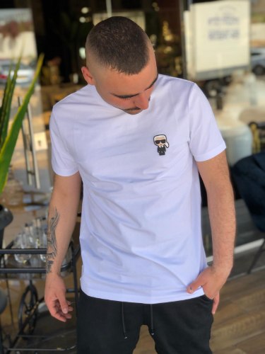 טי שרט Karl Lagerfeld צבע לבן