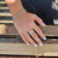 טבעת כסף טהור מסתובבת עם אבן אופל R-41