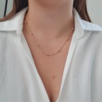 שרשרת כדורים מיוחדת מזהב 14 קרט