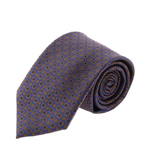 עניבה קלאסית שילוב כחול חום