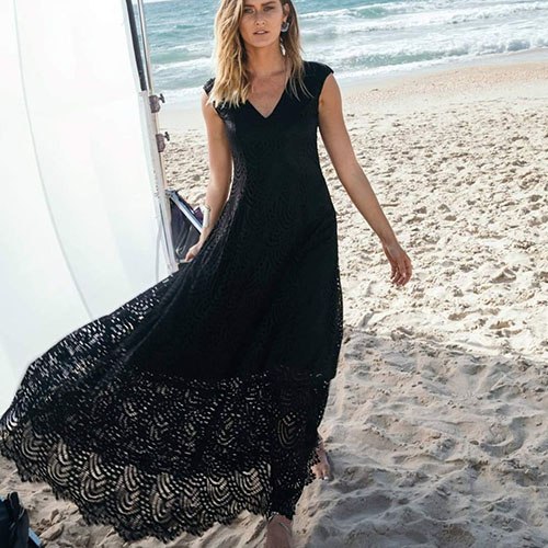 שמלת דנה - תחרה גיאומטרית