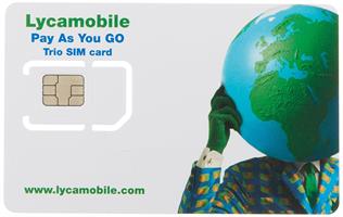 כרטיס סים לארצות הברית Lycamobile  ל-30 יום 7 גיגה רשת T-mobile
