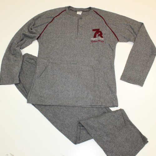 פיג'מה גבר אינטרלוק 73 בורדו