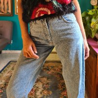 מאם ג'ינס כחול מידה L