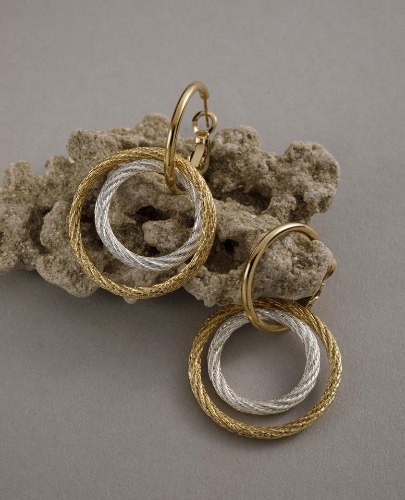 עגילי DANON - גליום זהב וכסף