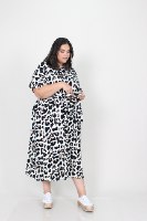 שמלת בריטני טריקו מנומר לבן