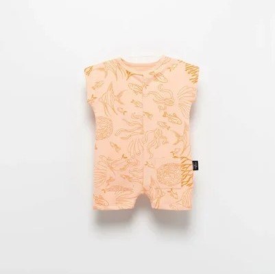 אוברול כיסים מודפס MOINOI ורוד סלמון 3-24