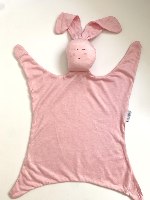 שמיכי ארנבוני- עם הדפס שם התינוק- דגם ורוד בייבי