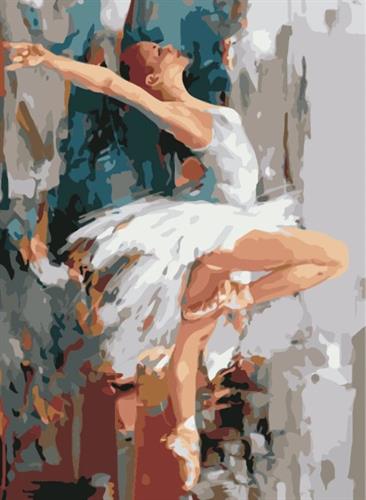 צביעה לפי מספרים - בלרינה