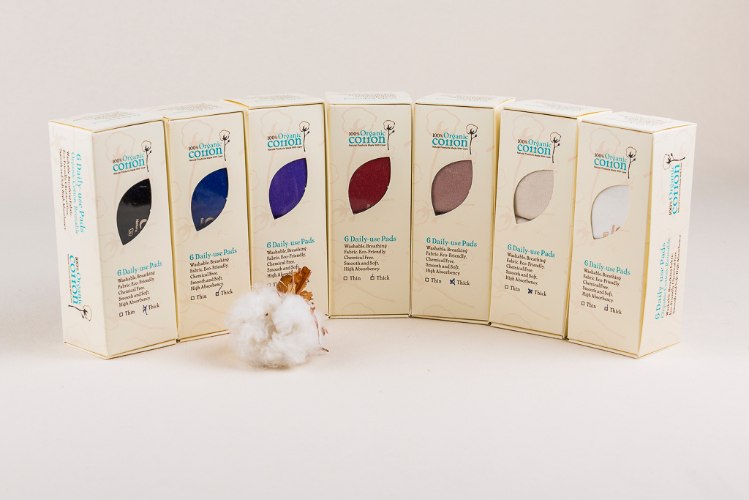 6 מגני תחתון רגילים לחוטיני רב פעמי מכותנה אורגנית (אריזה)