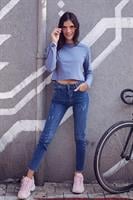 ג'ינס סקיני סאם גזור