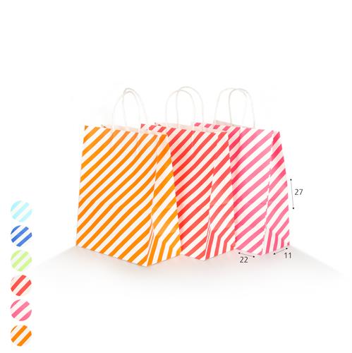 שקית קרטון פסים 22*27*11ס"מ