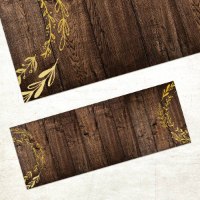 שטיח "הדפסי עץ כפריים"