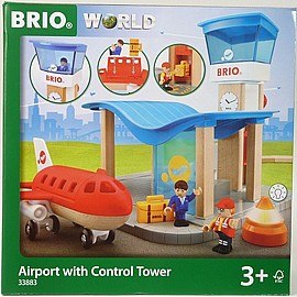 BRIO שדה תעופה עם מגדל בקרה מדליק אור! 33883
