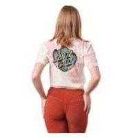 SANTA CRUZ Cactus Dot S/S Boyfriend T-Shirt Rose/Sand Tonal Dye Sm Womens Santa Cruz