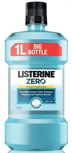 שטיפת פה זרו בטעם מעודן ללא אלכוהול  1 ליטר ליסטרין ™ZERO