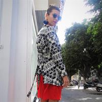 ג'קט אנפה שחור לבן