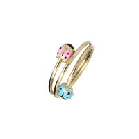 טבעת ילדות זהב צהוב 14K חיפושיות OP16130030702