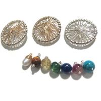 שרשרת תליון לוכד חלומות בשילוב חוטים דגם ויסטריה