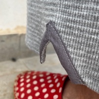 מכנסיים מדגם נועה מבד ופל בצבע מלאנז׳ (אפור) - זוג אחרון במידה 15