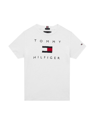 טישירט TOMMY H לוגו דגל לבן 1-16
