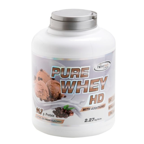 -- אבקת חלבון פאוארטק HD בטעם קפה -- Pure Whey Hd, מכיל   2.3 קג