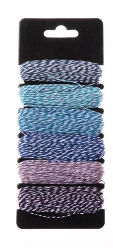 חוטי אופים סט 6 גווני כחול סגול - 48 מ'